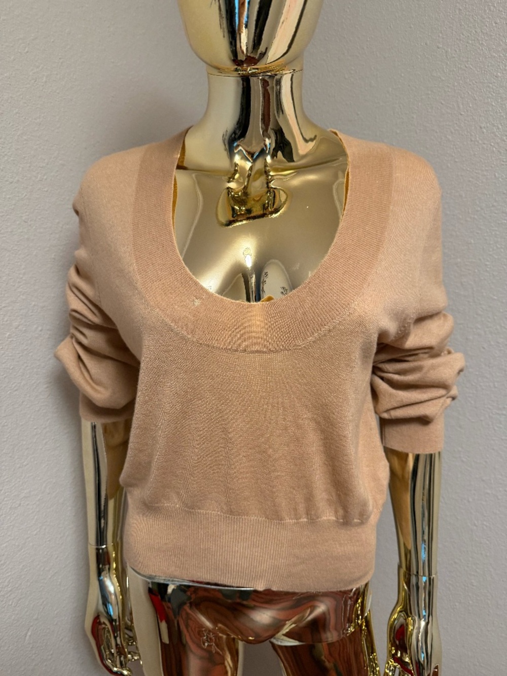 Yves Saint Laurent vintage, deep scoop neck, sweater, size L